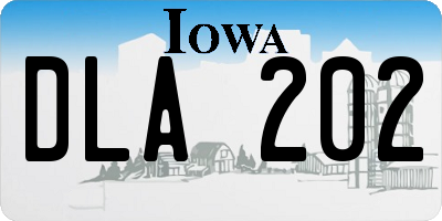 IA license plate DLA202