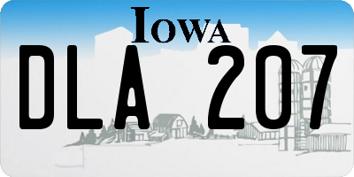 IA license plate DLA207