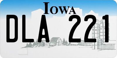 IA license plate DLA221