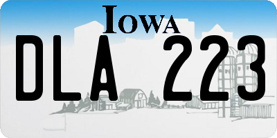 IA license plate DLA223
