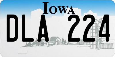IA license plate DLA224