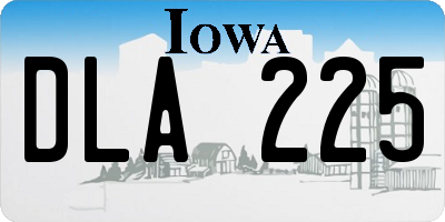 IA license plate DLA225