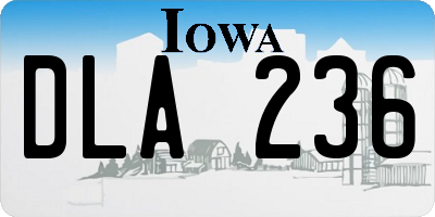 IA license plate DLA236