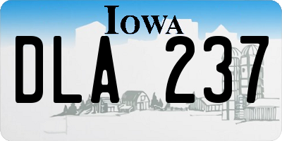 IA license plate DLA237