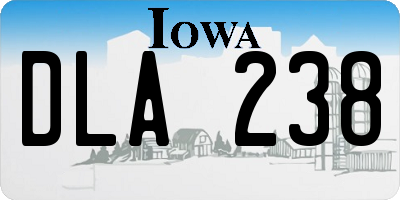 IA license plate DLA238