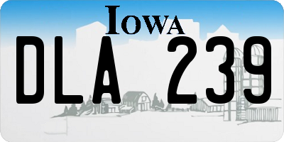 IA license plate DLA239