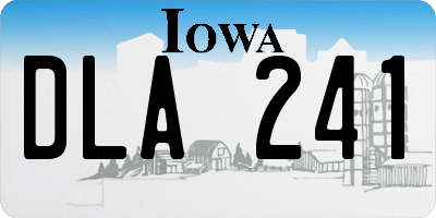 IA license plate DLA241