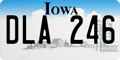 IA license plate DLA246