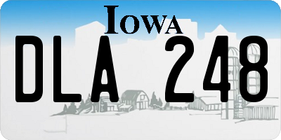 IA license plate DLA248