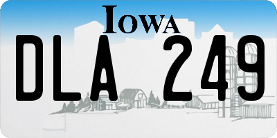 IA license plate DLA249