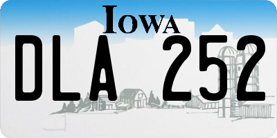 IA license plate DLA252