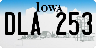 IA license plate DLA253
