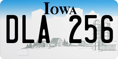 IA license plate DLA256