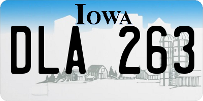 IA license plate DLA263