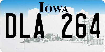 IA license plate DLA264