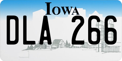 IA license plate DLA266