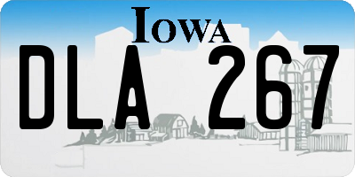 IA license plate DLA267