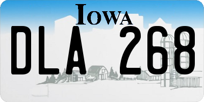 IA license plate DLA268