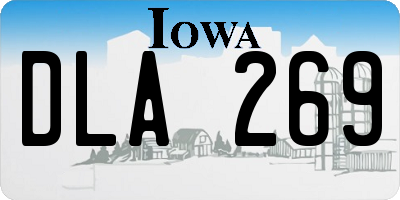 IA license plate DLA269