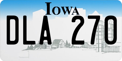 IA license plate DLA270