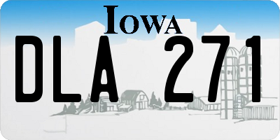 IA license plate DLA271