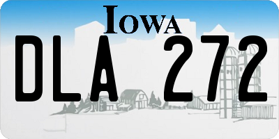 IA license plate DLA272