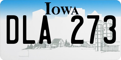 IA license plate DLA273