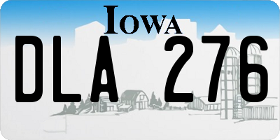 IA license plate DLA276