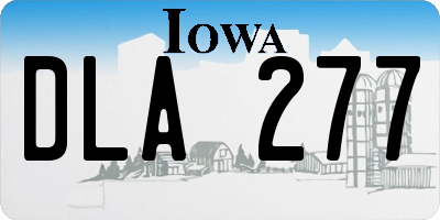 IA license plate DLA277