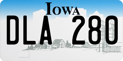 IA license plate DLA280