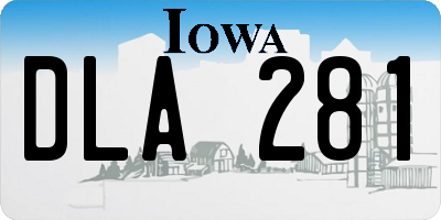 IA license plate DLA281