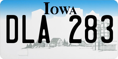 IA license plate DLA283