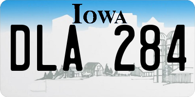 IA license plate DLA284