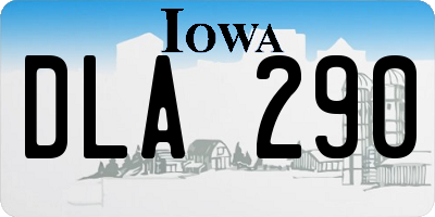 IA license plate DLA290