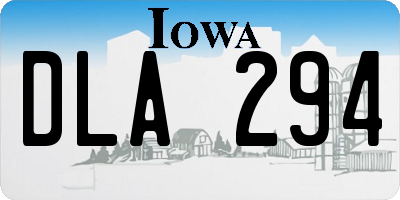 IA license plate DLA294