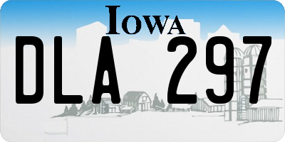 IA license plate DLA297