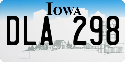IA license plate DLA298