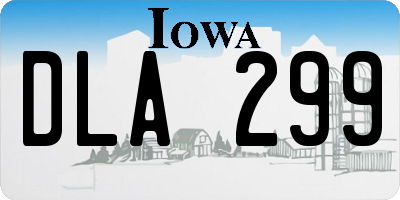 IA license plate DLA299