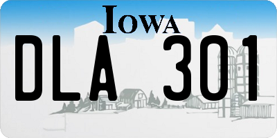 IA license plate DLA301