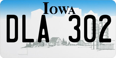 IA license plate DLA302