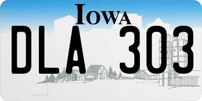 IA license plate DLA303