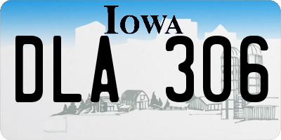 IA license plate DLA306