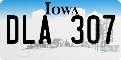 IA license plate DLA307
