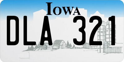 IA license plate DLA321