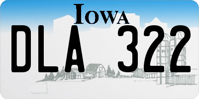 IA license plate DLA322