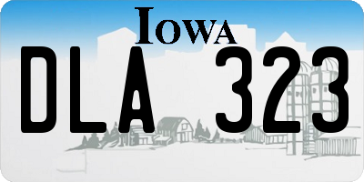 IA license plate DLA323