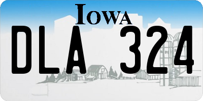 IA license plate DLA324