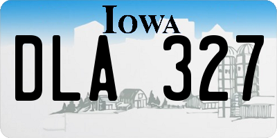 IA license plate DLA327