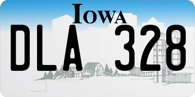 IA license plate DLA328
