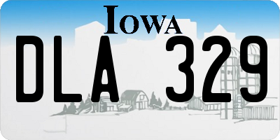 IA license plate DLA329